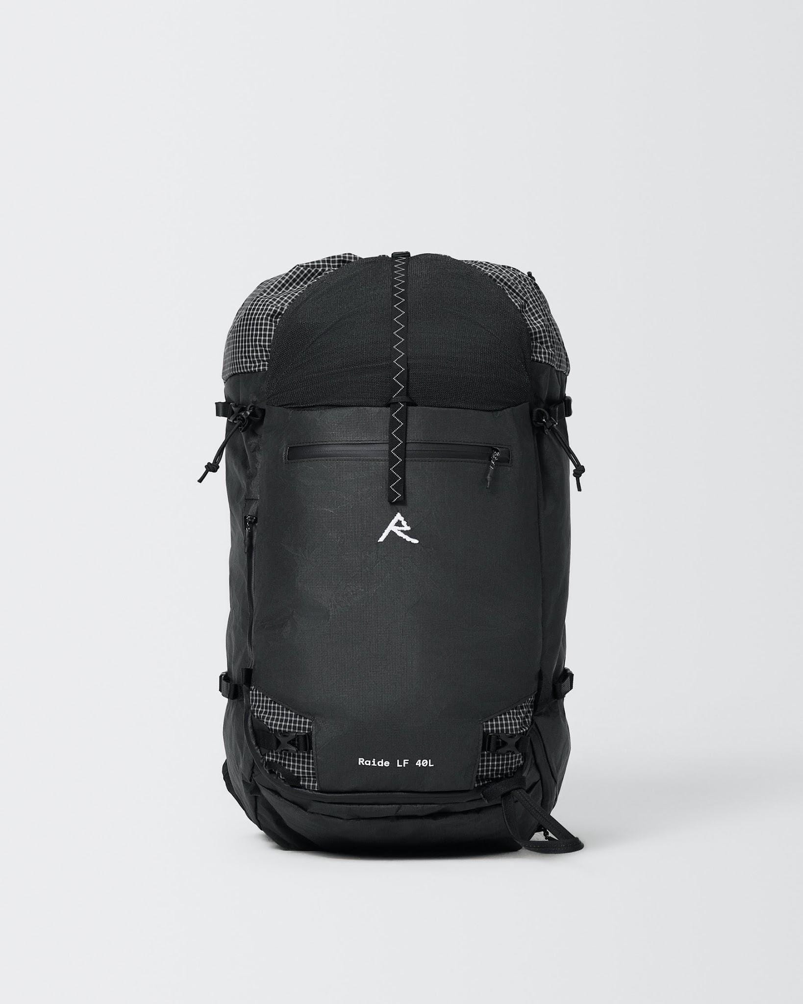 Black Raide LF40 ski pack shown from the front.