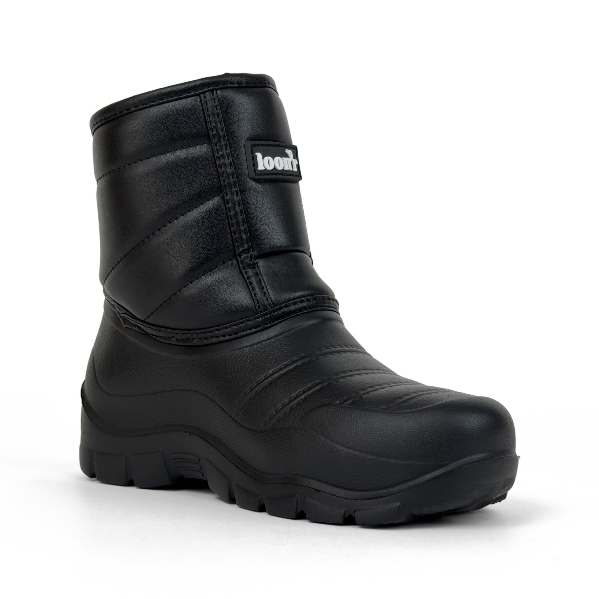Black Loon’r Sidekick boot in a front three-quarter view.
