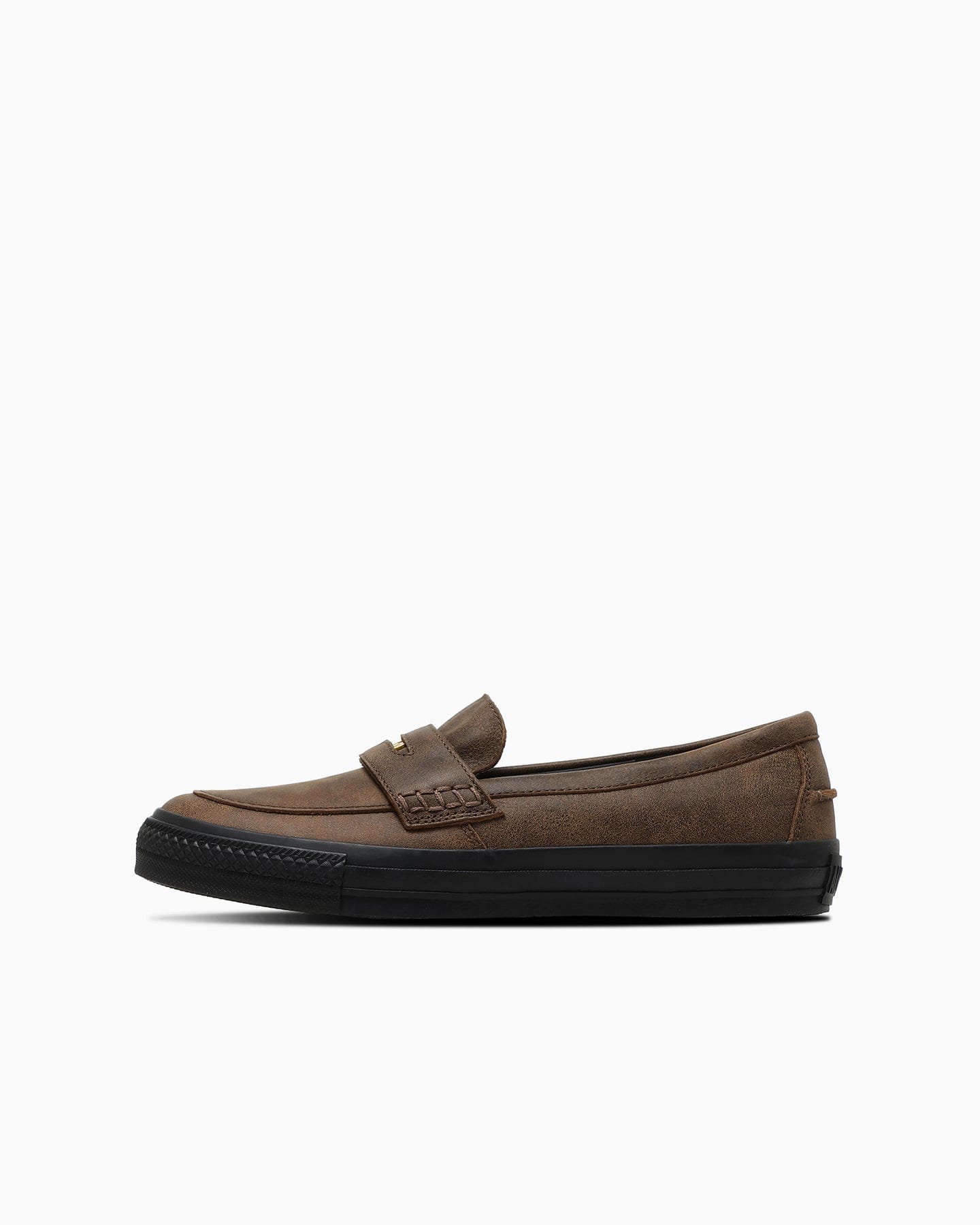 Dark-brown Converse ALL STAR COINLOAFER in side profile.
