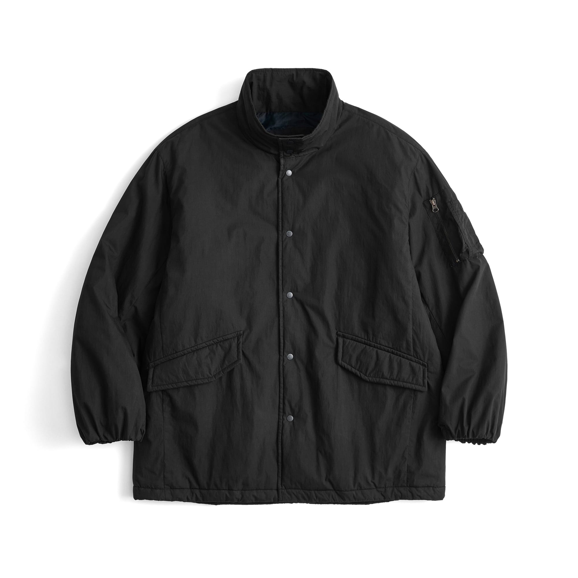 Black Parabola Padded Jacket, front