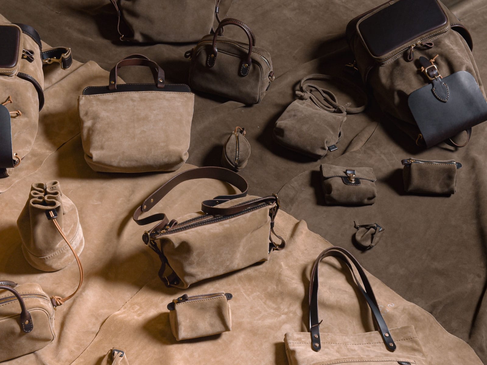 HERZ 2026 limited suede collection arranged together.