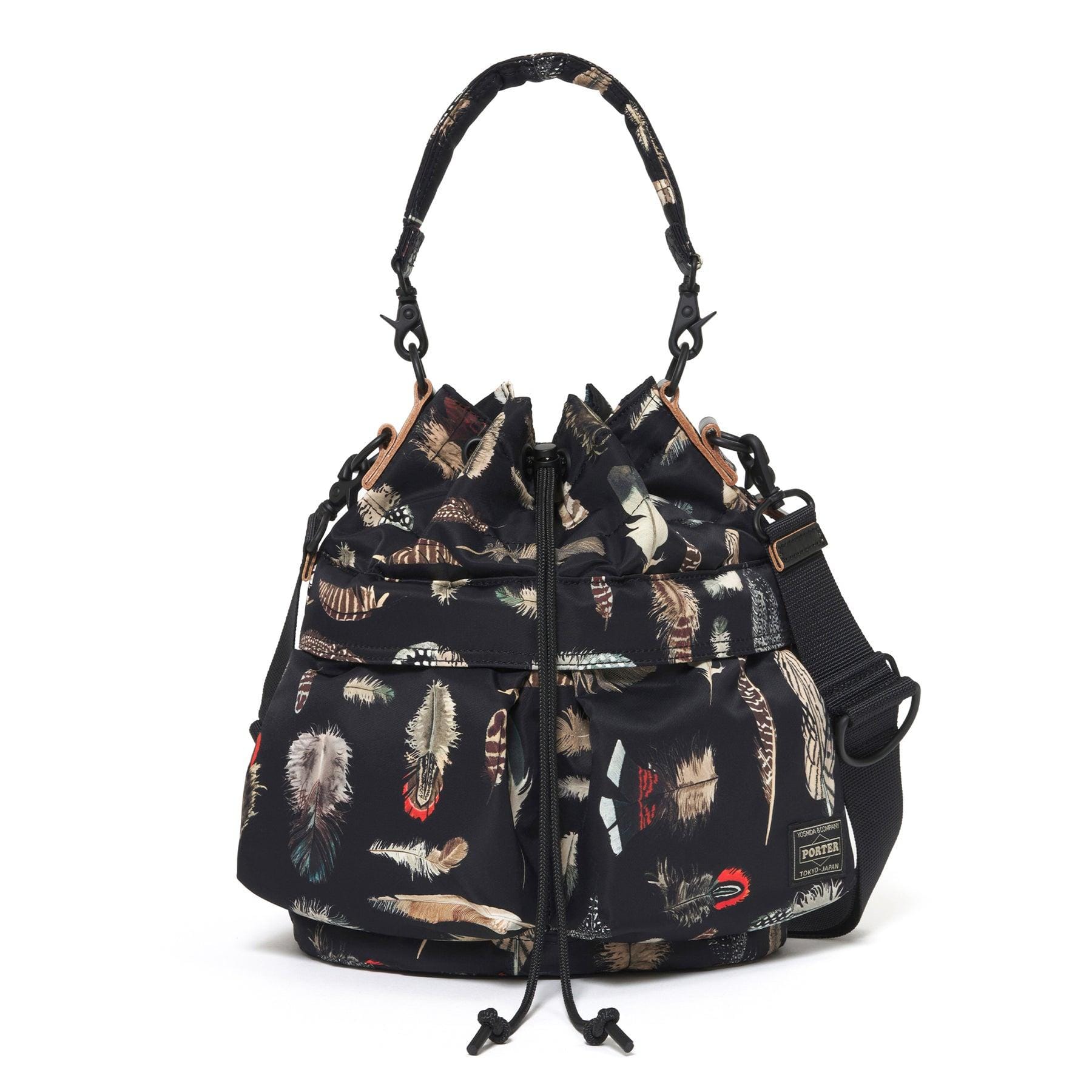 Black PORTER FEATHER CAMO Tool Bag viewed from the front.