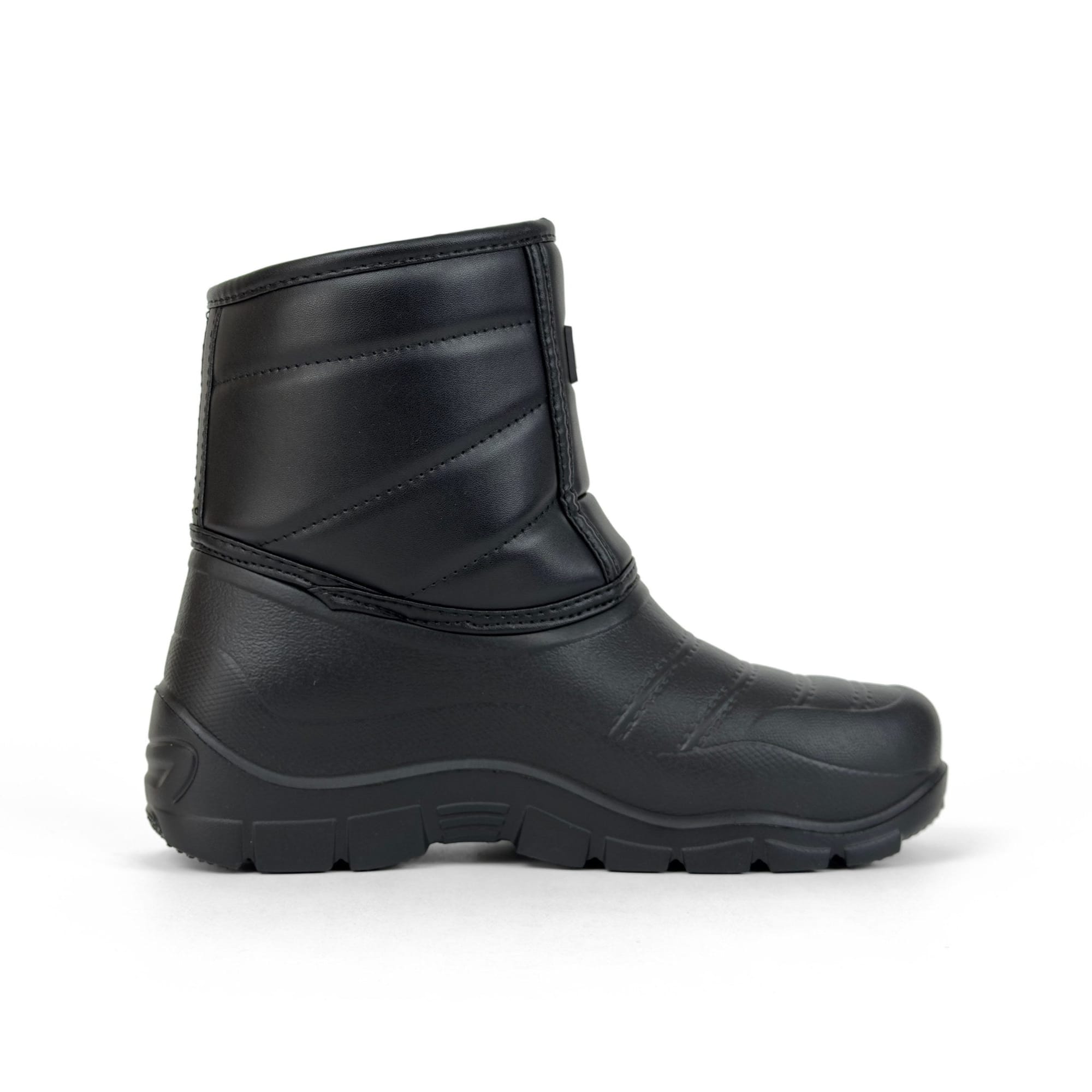 Black Sidekick boot in side profile, showing its moulded lower.
