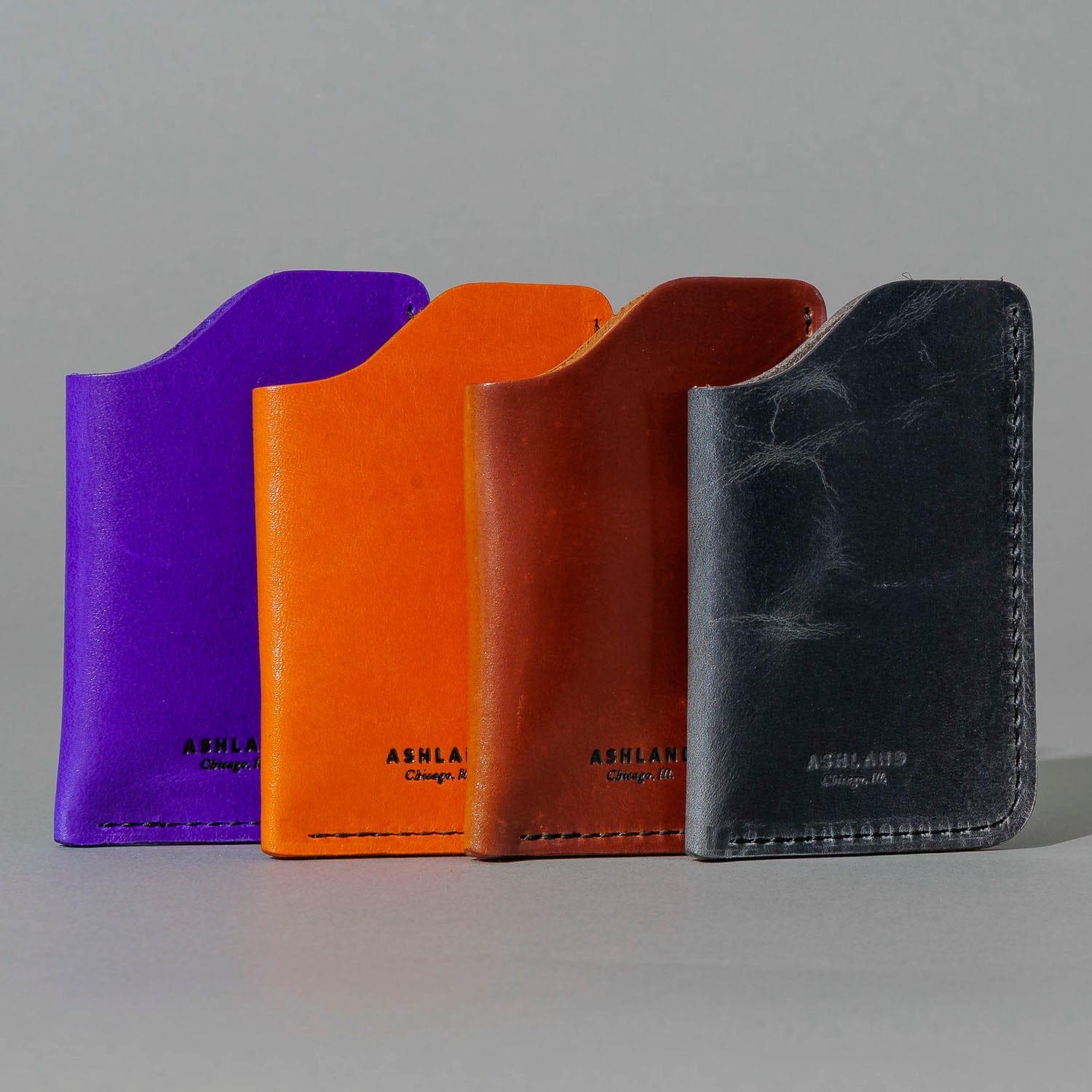 Four leather card cases in the official fall-release preview
