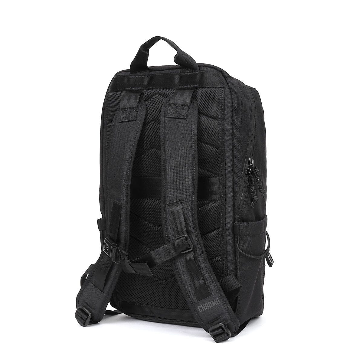 Rear view of the Recruit shoulder straps and back panel.