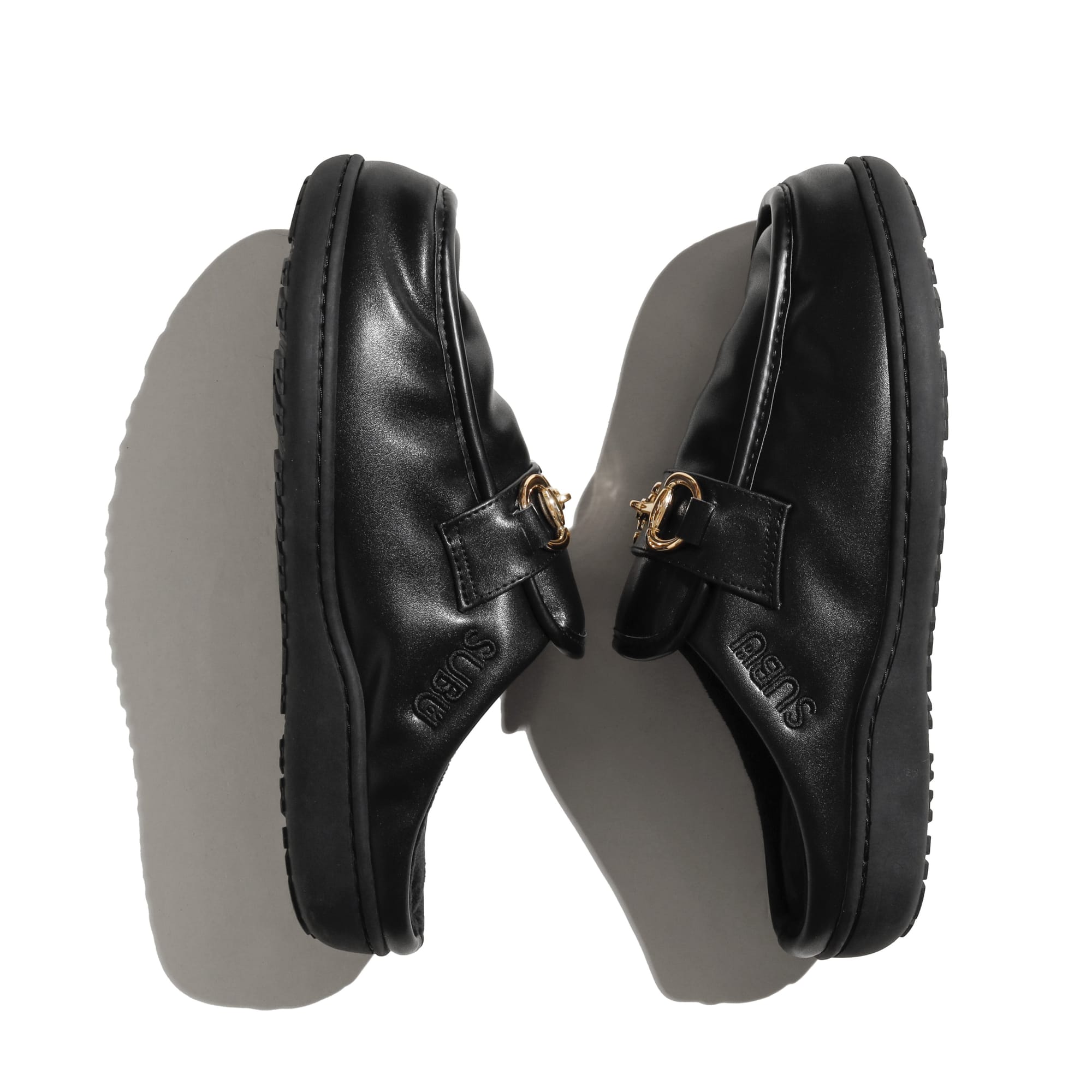 DOTS LOAFER Black pair with bit-style metal details