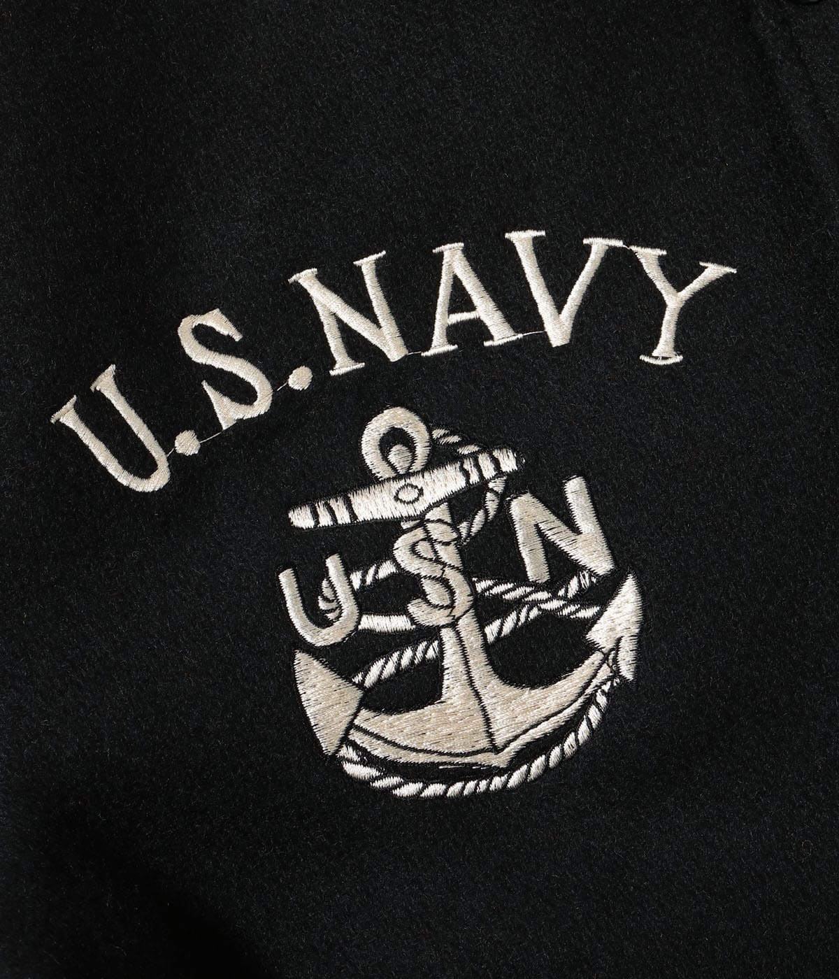 Embroidered anchor on jacket chest