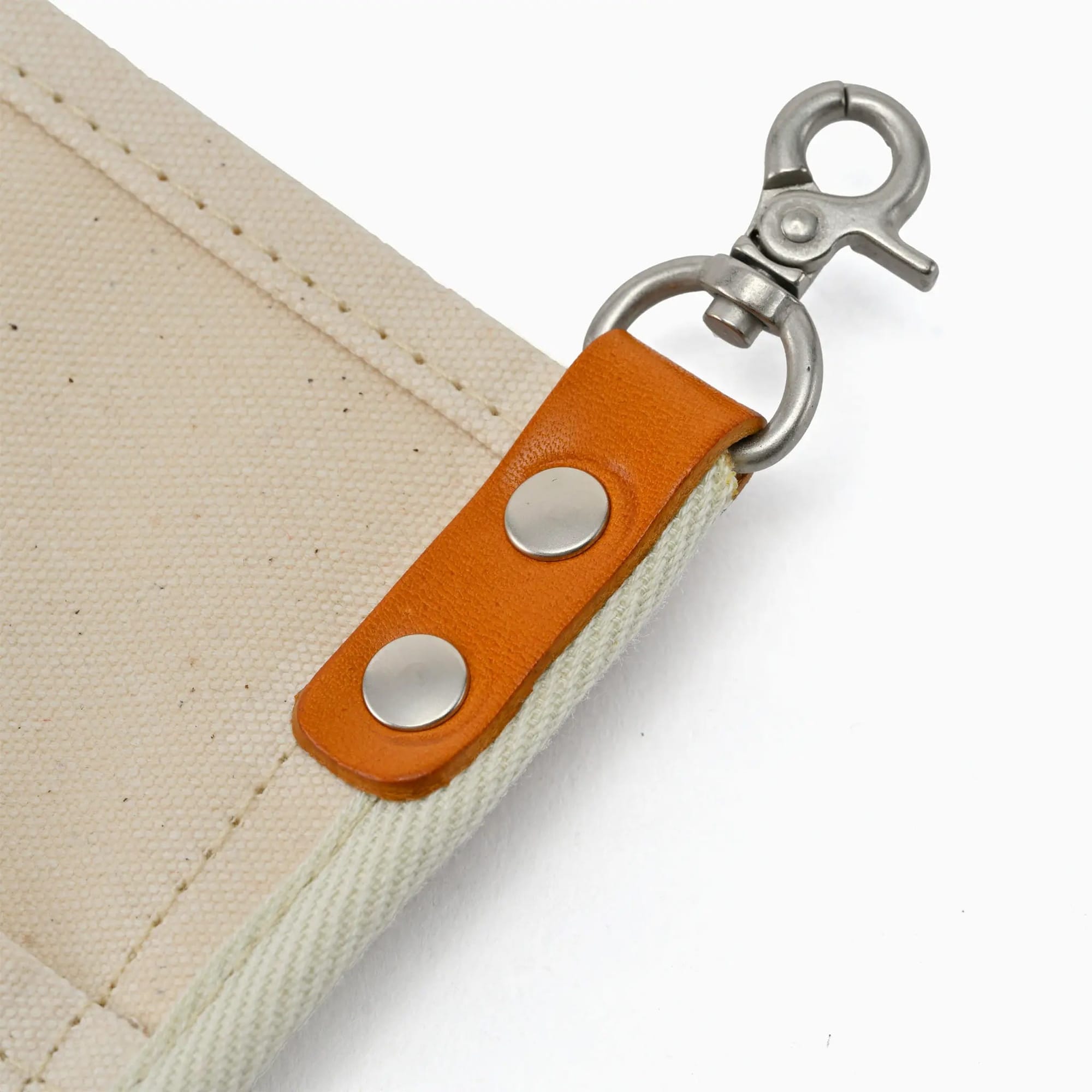 Gravy attachment clip and leather reinforcement