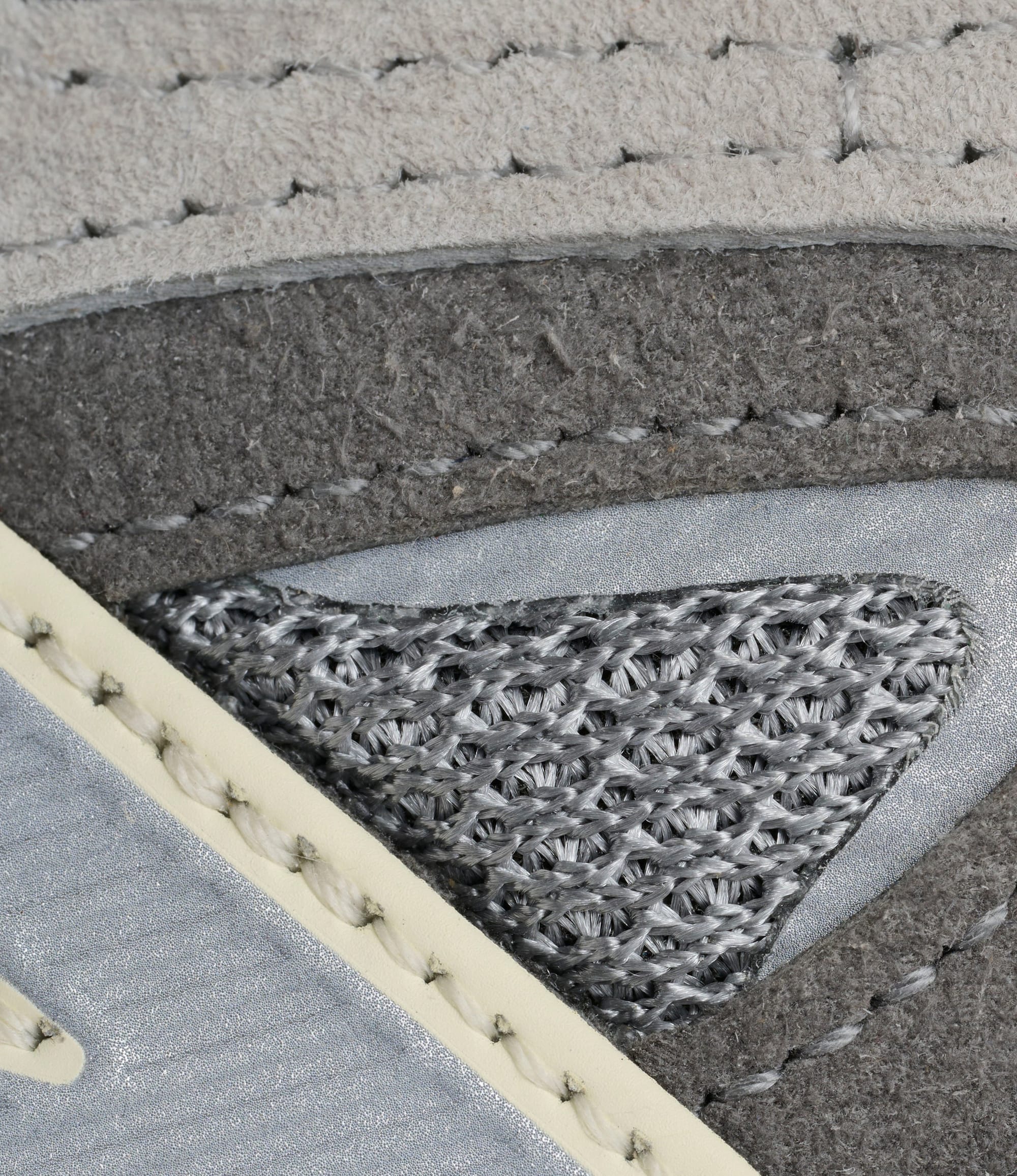 Mesh and layered suede detail on U990GR7