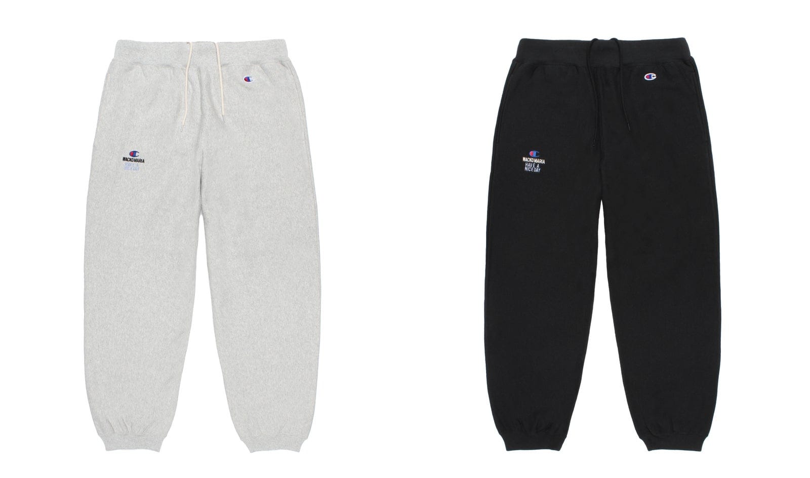 Grey and black Reverse Weave sweatpants