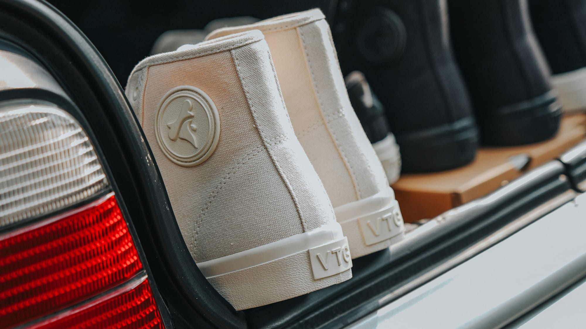 VTG V.2 high-top heel detail in the official return campaign