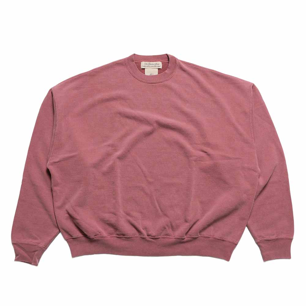 Front view of the REMI RELIEF RN6012SDR crew sweatshirt in Bordeaux.