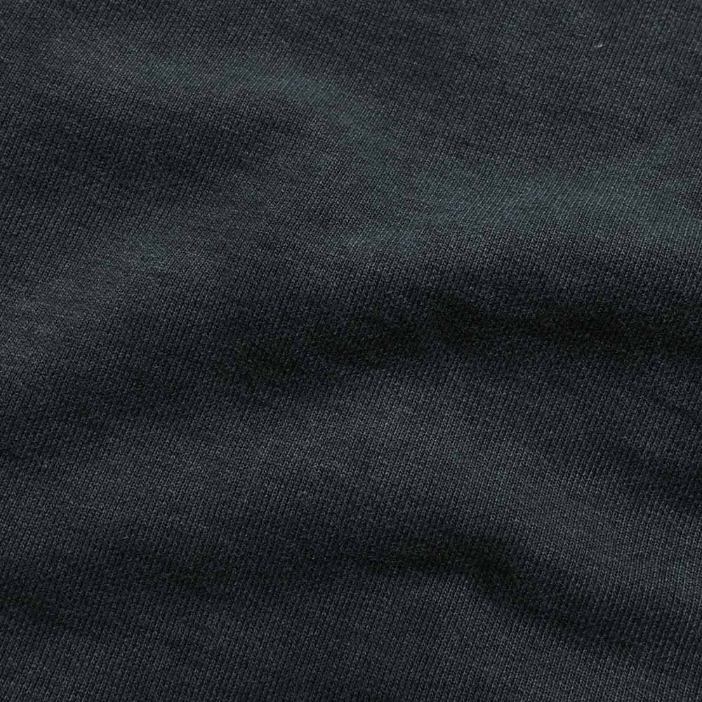 Close view of the faded black cotton fabric on the RN6012SDR sweatshirt.