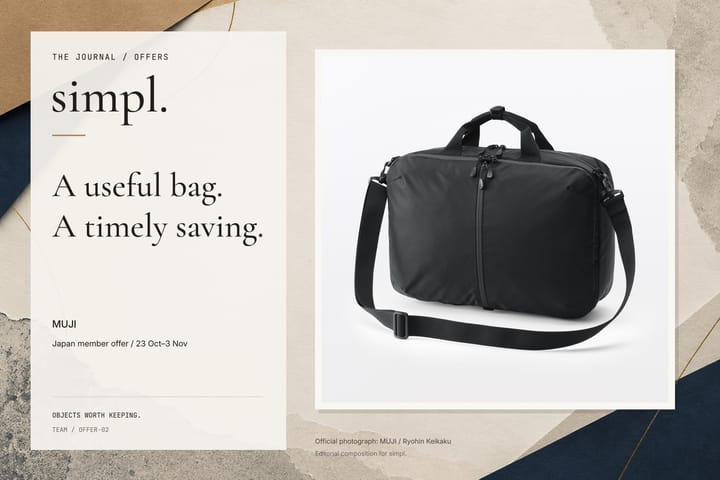 MUJI Week returns on 23 October, with everyday bags in the mix
