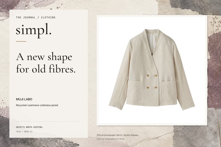 MUJI Labo’s October jacket starts with reclaimed wool and cashmere