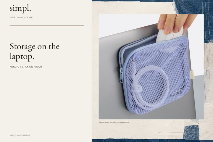KOKUYO: KOKUYO / STICK-ON POUCH, official product photography in simpl. branded cover.